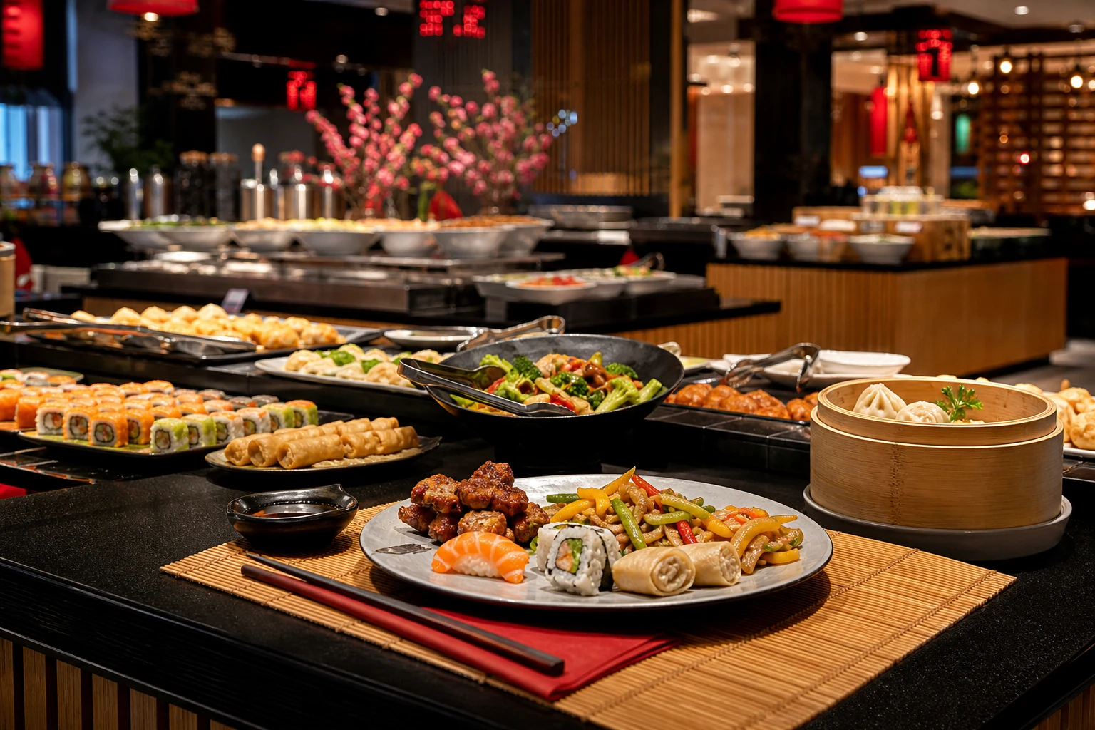Yummy, Asian buffet restaurant in Beaurains
